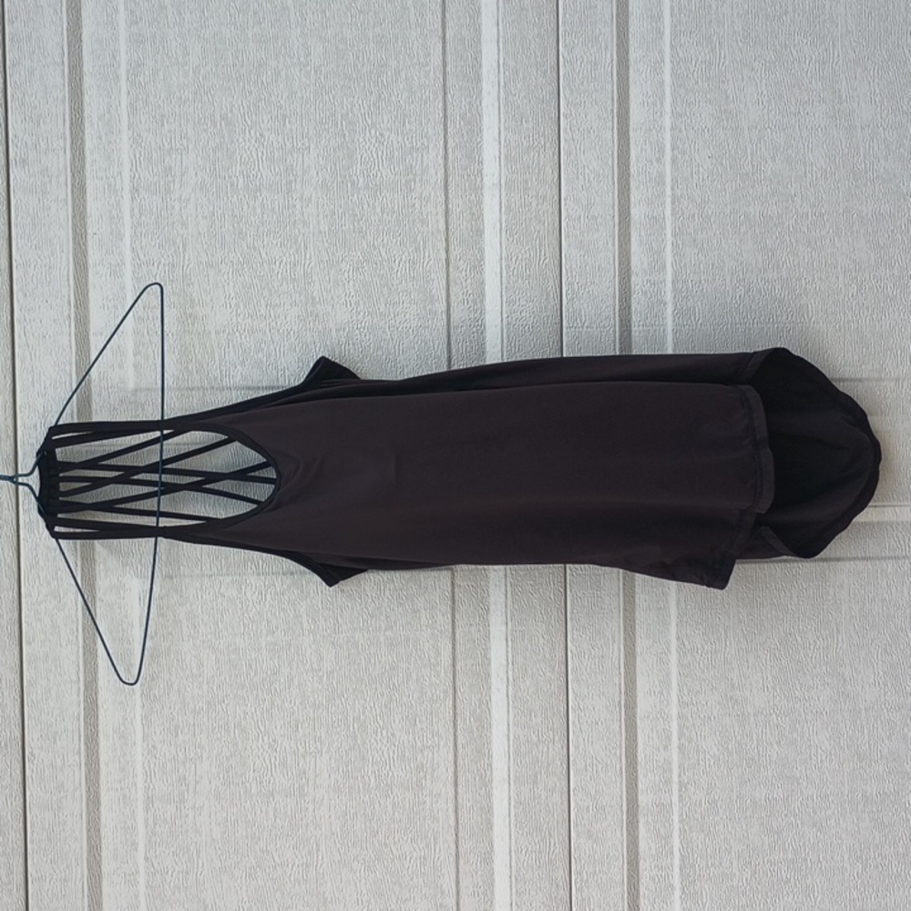 Kyodan Black Web Strap Back Athletic Yoga Exercise Mesh Tank Top Sz Small